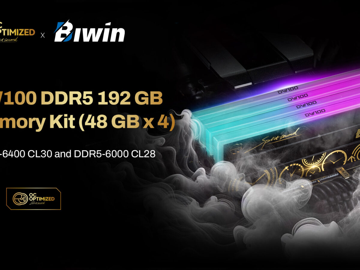 Biwin Fuels AI Acceleration with Launch of DW100 DDR5 192 GB