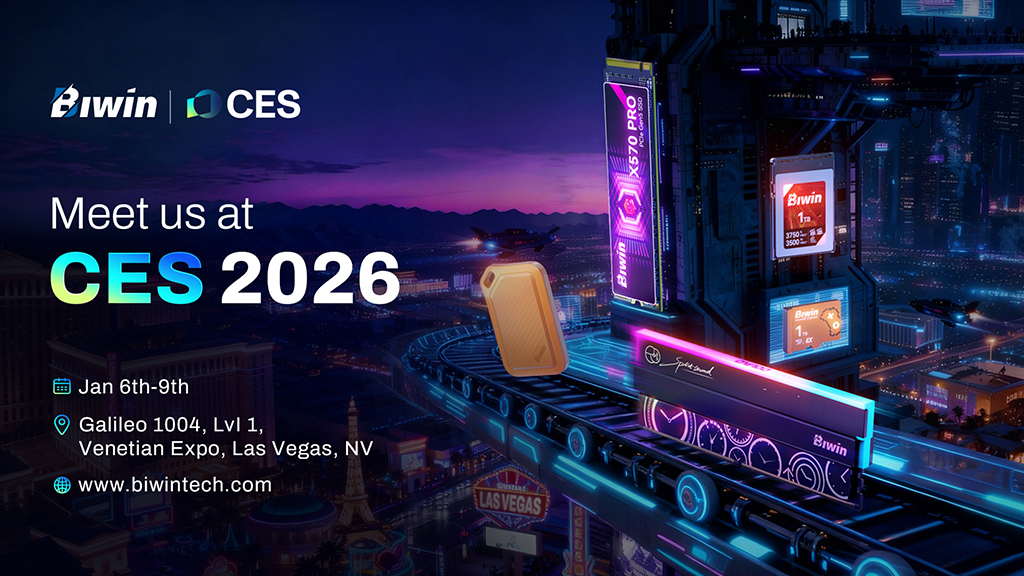 Biwin to Present at CES 2026: Advanced Storage Innovations That Accelerate It All