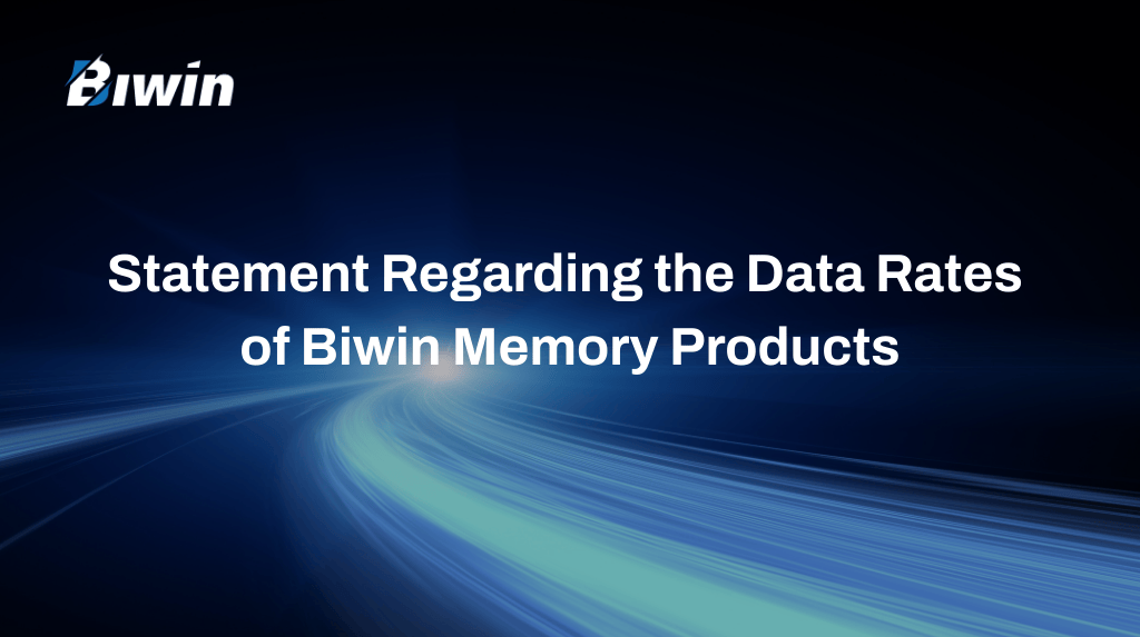 Statement Regarding the Data Rates of Biwin Memory Products