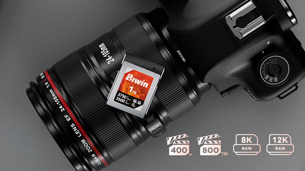 World’s First VPG800 CFexpress™ Card for Next-Generation Cinematography - Amber CB500 CFexpress™ 4.0 Type B Memory Card
