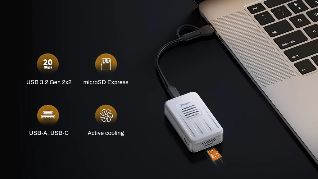 Biwin Expands Amber Series with the RE310 microSD Express Card Reader
