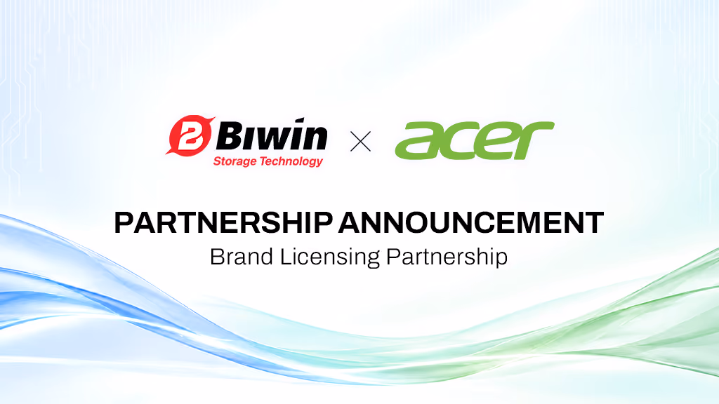 BIWIN Extends Acer License Agreement for Storage & Memory