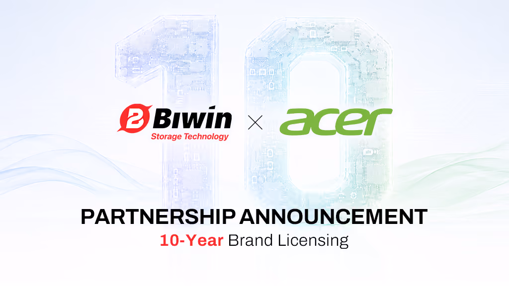 BIWIN Extends Acer License Agreement for Storage & Memory
